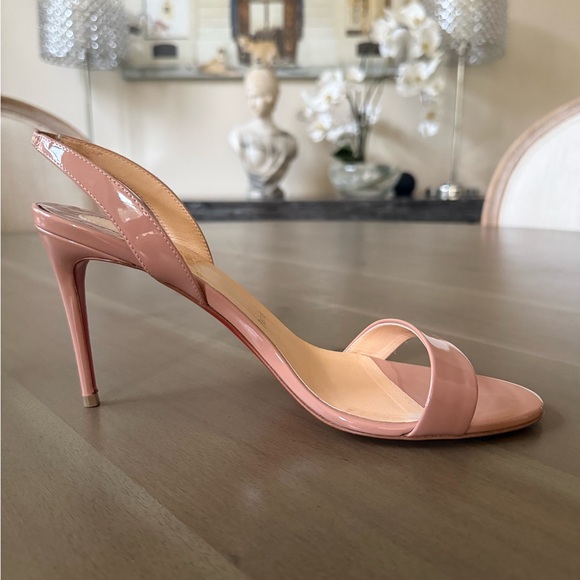 Christian Louboutin Marylin Nude Slingback Heels - Picture 7 of 10